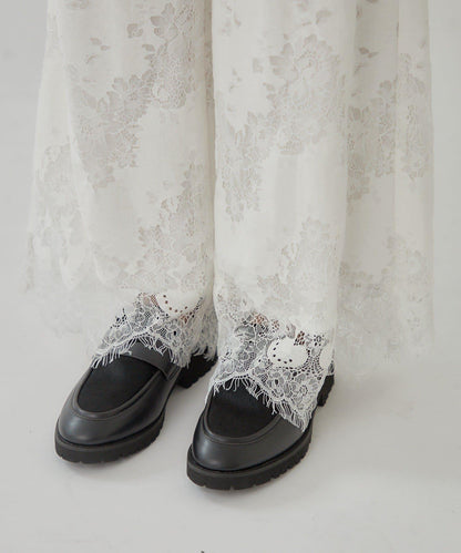 鏤空花邊疊層褲