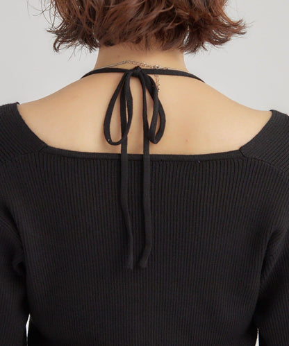 荷葉邊層疊針織衫