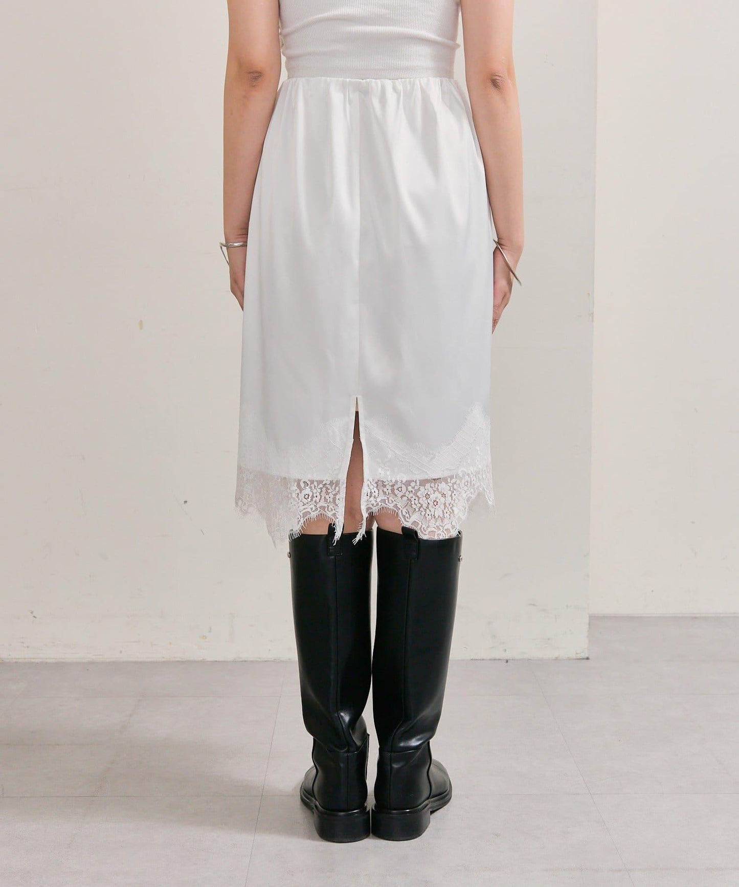 下襬蕾絲多功能半身裙