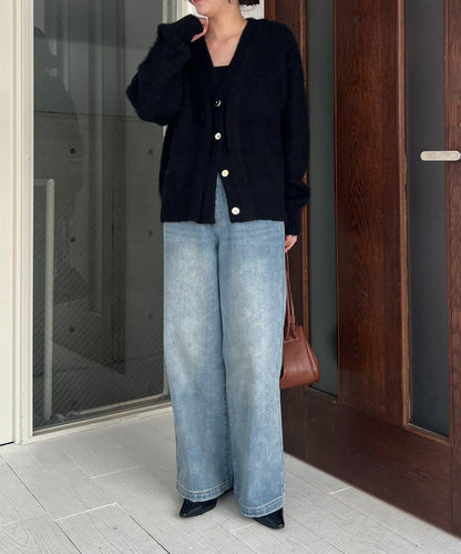 【HAPPY BAG対象】微妙色調紐扣疊穿風開衫