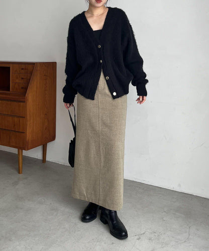 【HAPPY BAG対象】微妙色調紐扣疊穿風開衫