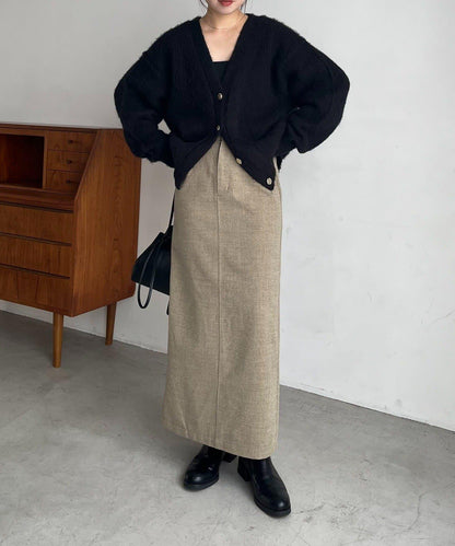 【HAPPY BAG対象】微妙色調紐扣疊穿風開衫