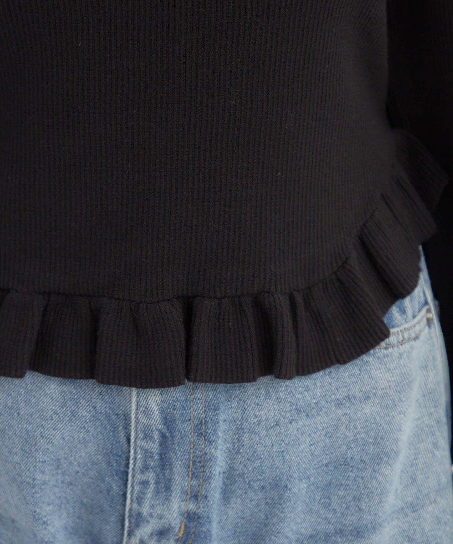 荷葉邊層疊針織衫