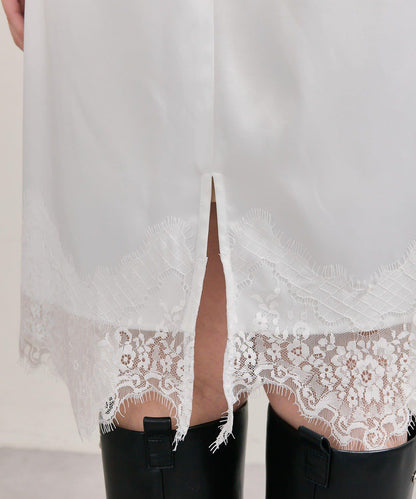 下襬蕾絲多功能半身裙