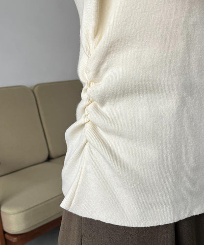 CAPRICIEUX LE'MAGE 喇叭袖 不對稱領 針織上衣