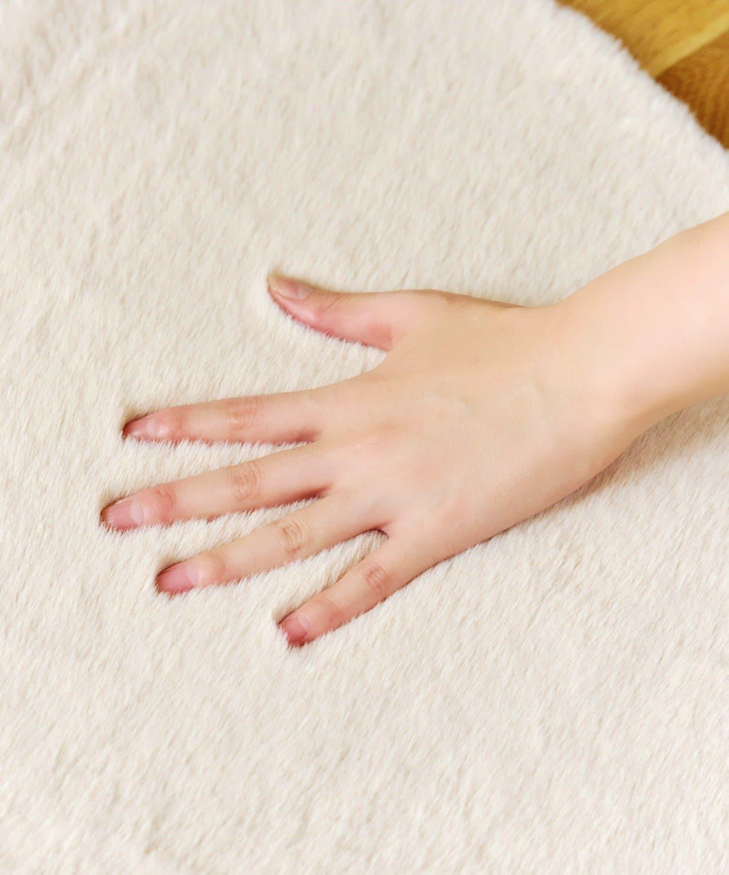 仿兔毛圓形地墊：90cm