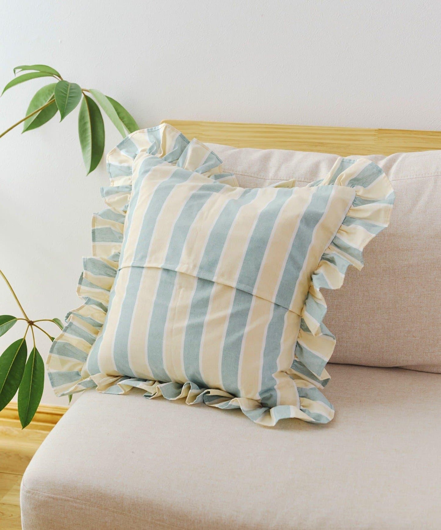 條紋抱枕套：45×45cm