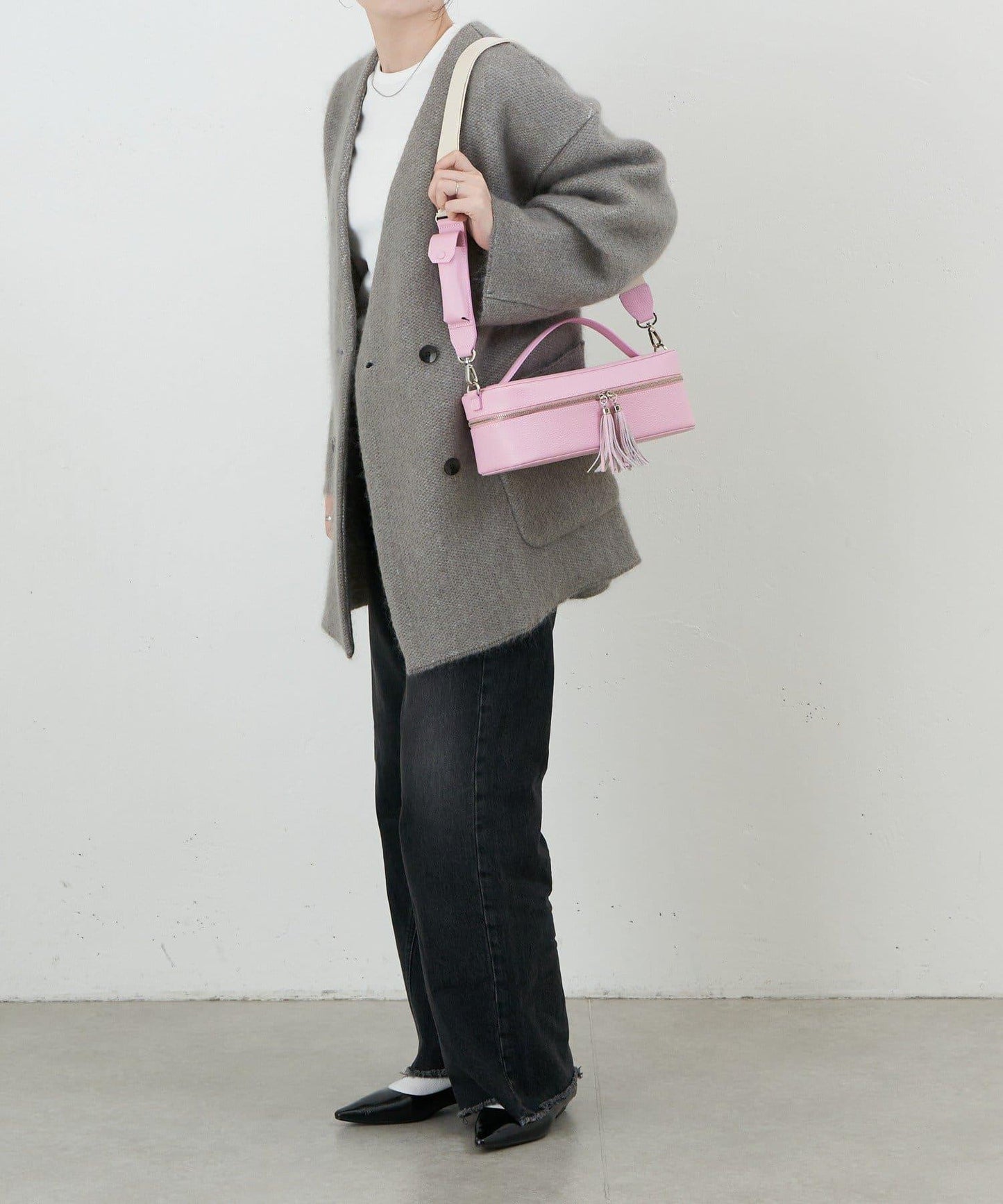 皮革2WAY化妝包唇膏套裝