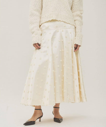 波點提花半身裙