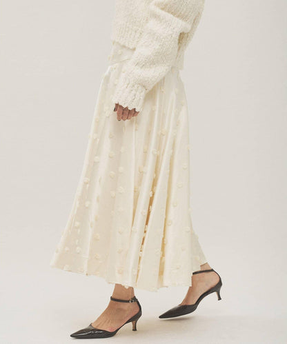 波點提花半身裙