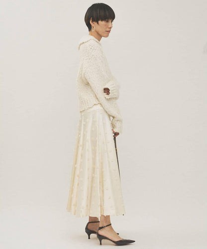 波點提花半身裙