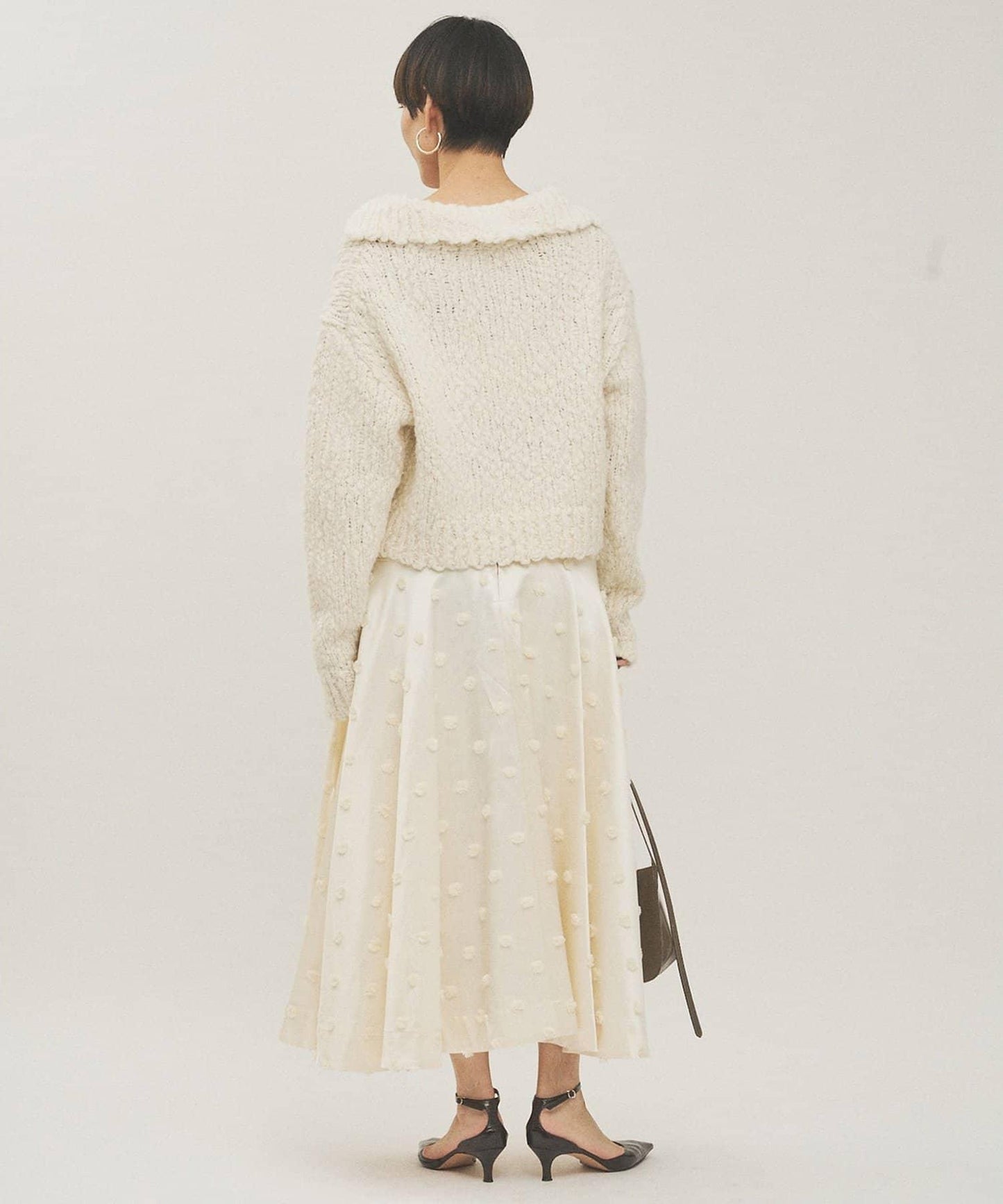 波點提花半身裙