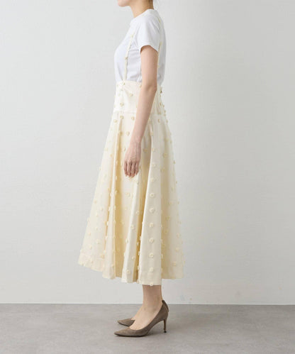 波點提花半身裙