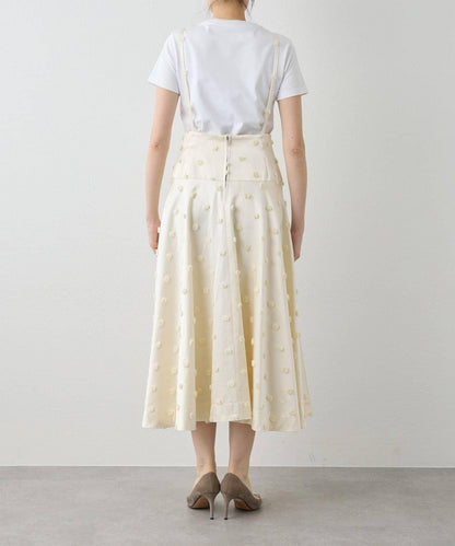 波點提花半身裙