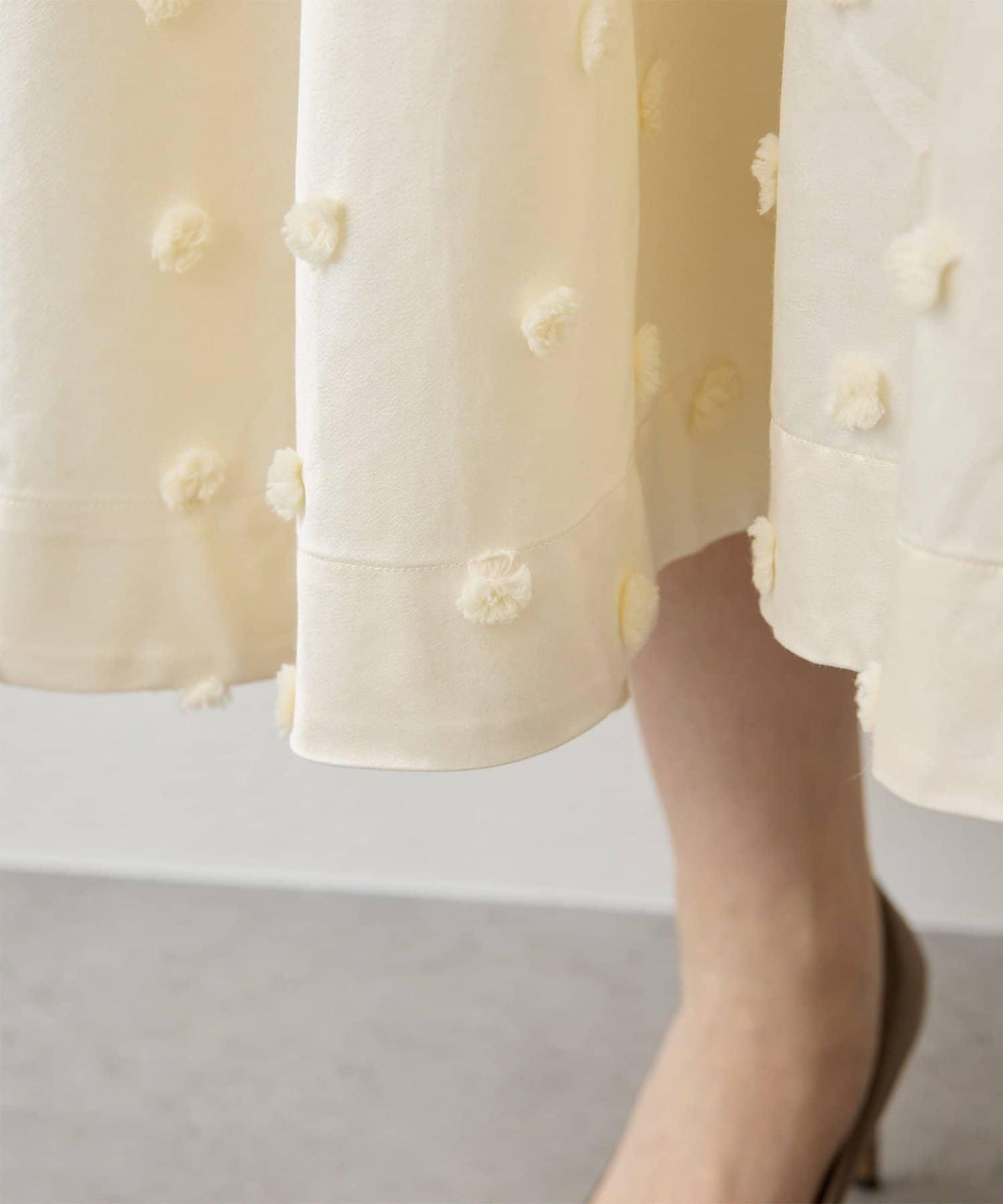 波點提花半身裙