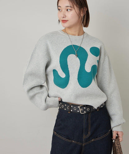 【COOPER】Mg標誌提花針織衫