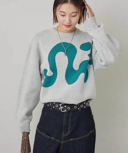 【COOPER】Mg標誌提花針織衫