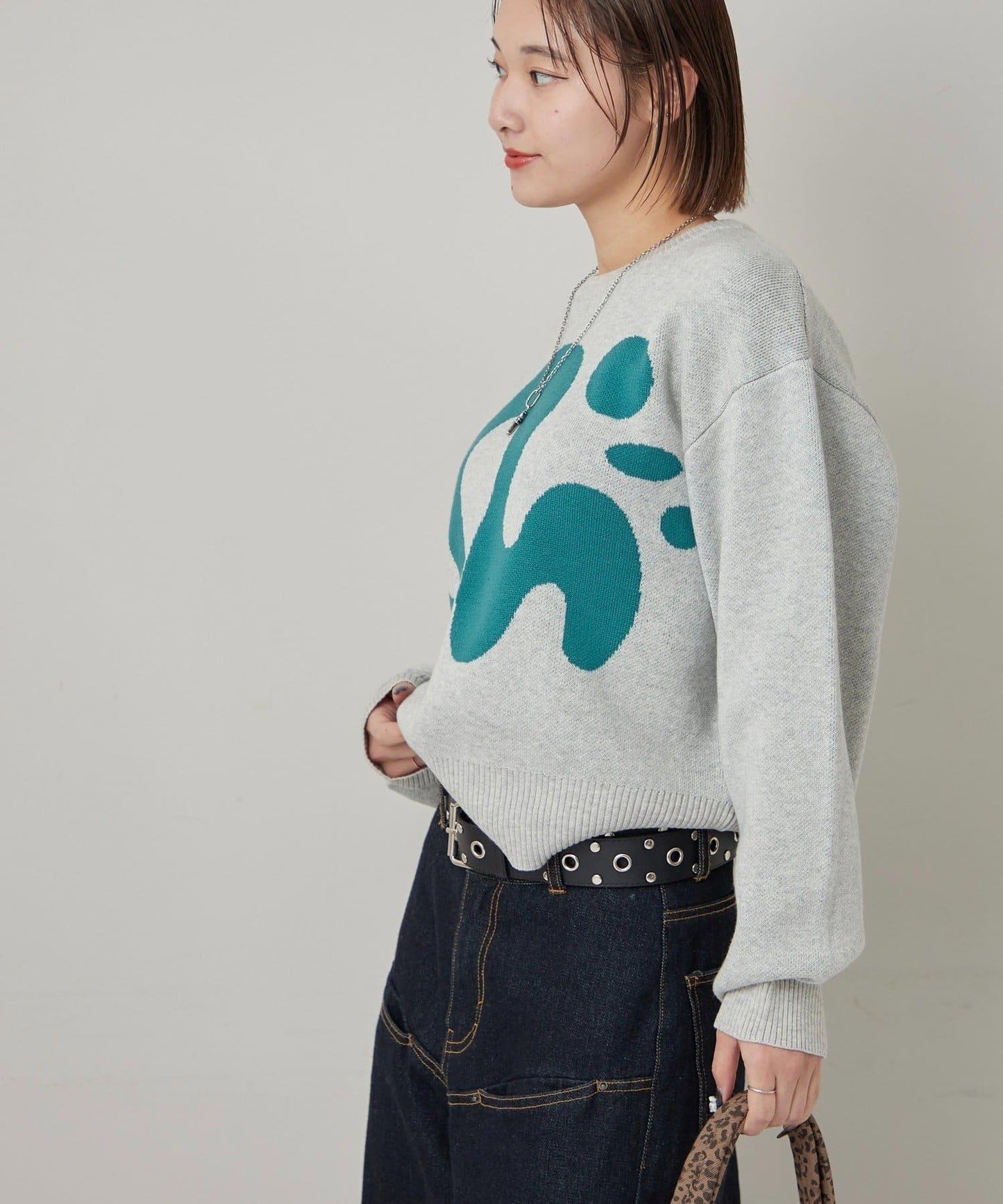 【COOPER】Mg標誌提花針織衫