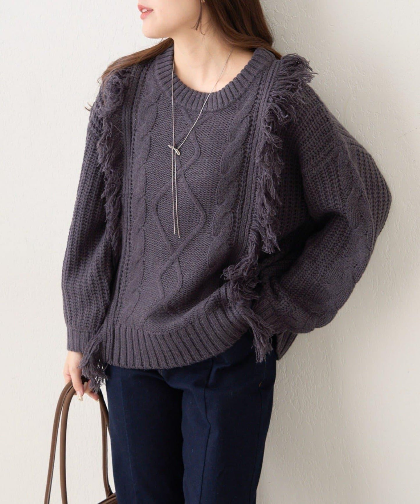 【NAO】流蘇編織針織套頭衫