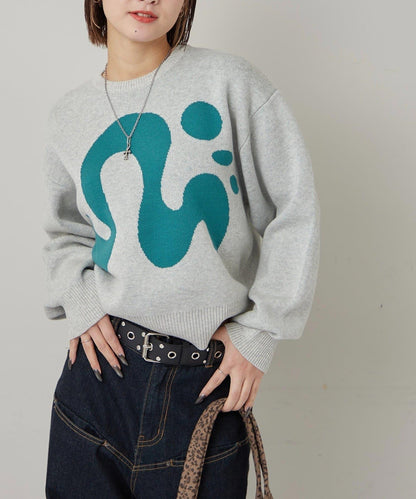 【COOPER】Mg標誌提花針織衫