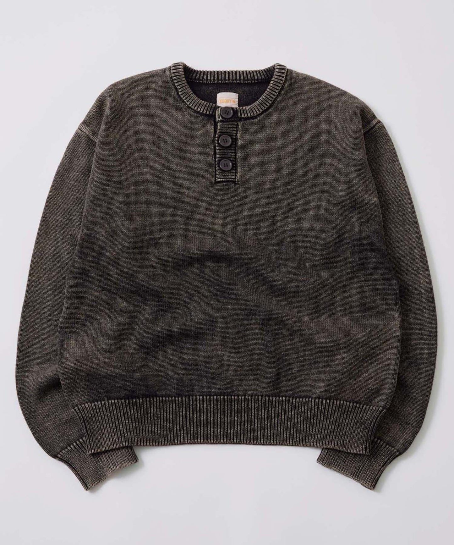 【KOOKY'N】水洗做舊亨利領針織衫