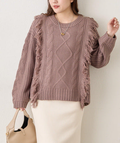 【NAO】流蘇編織針織套頭衫