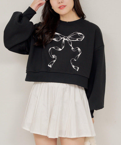 【RMAF】蝴蝶結印花短款衛衣