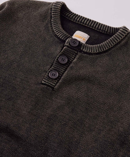 【KOOKY'N】水洗做舊亨利領針織衫