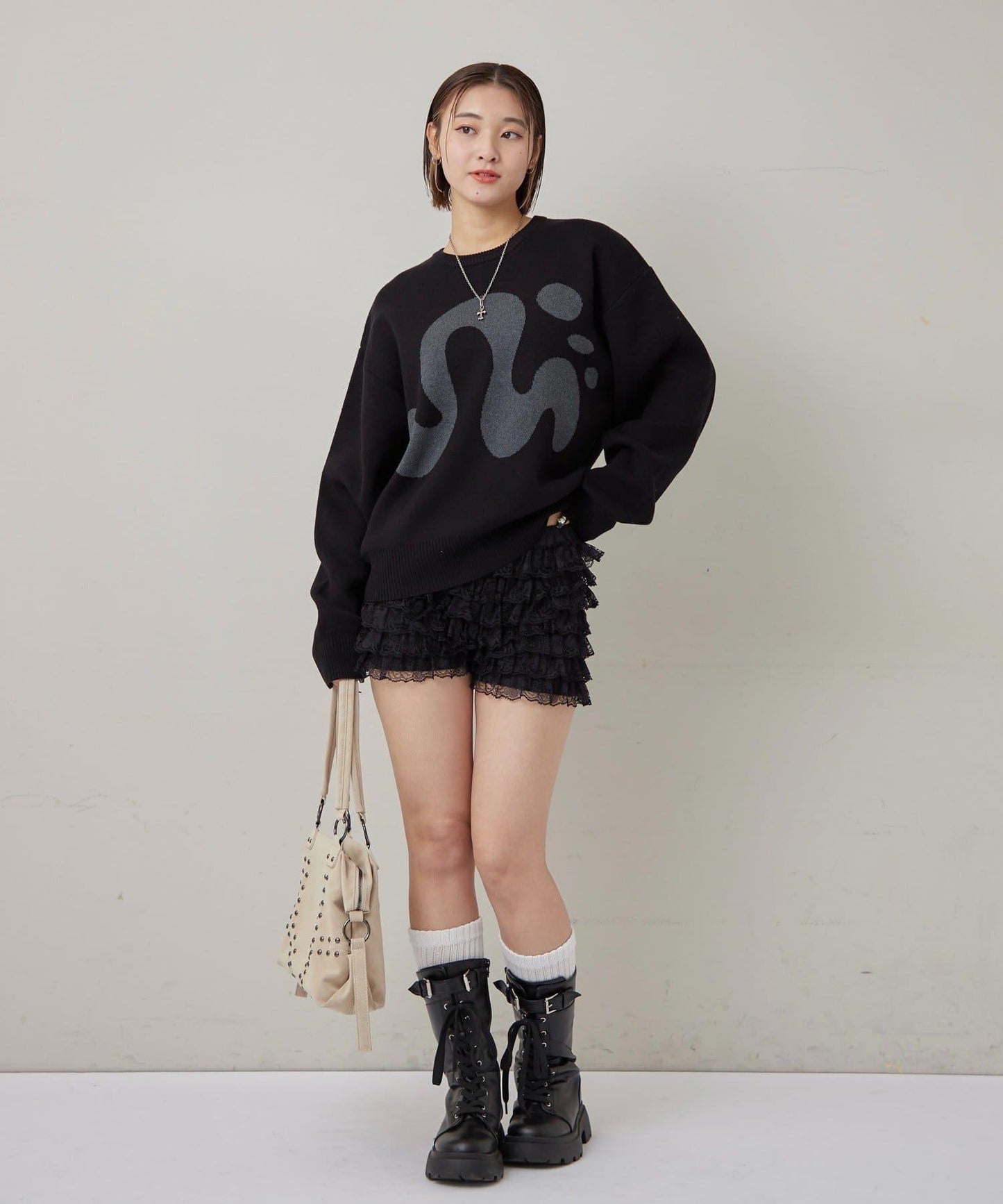 【COOPER】Mg標誌提花針織衫