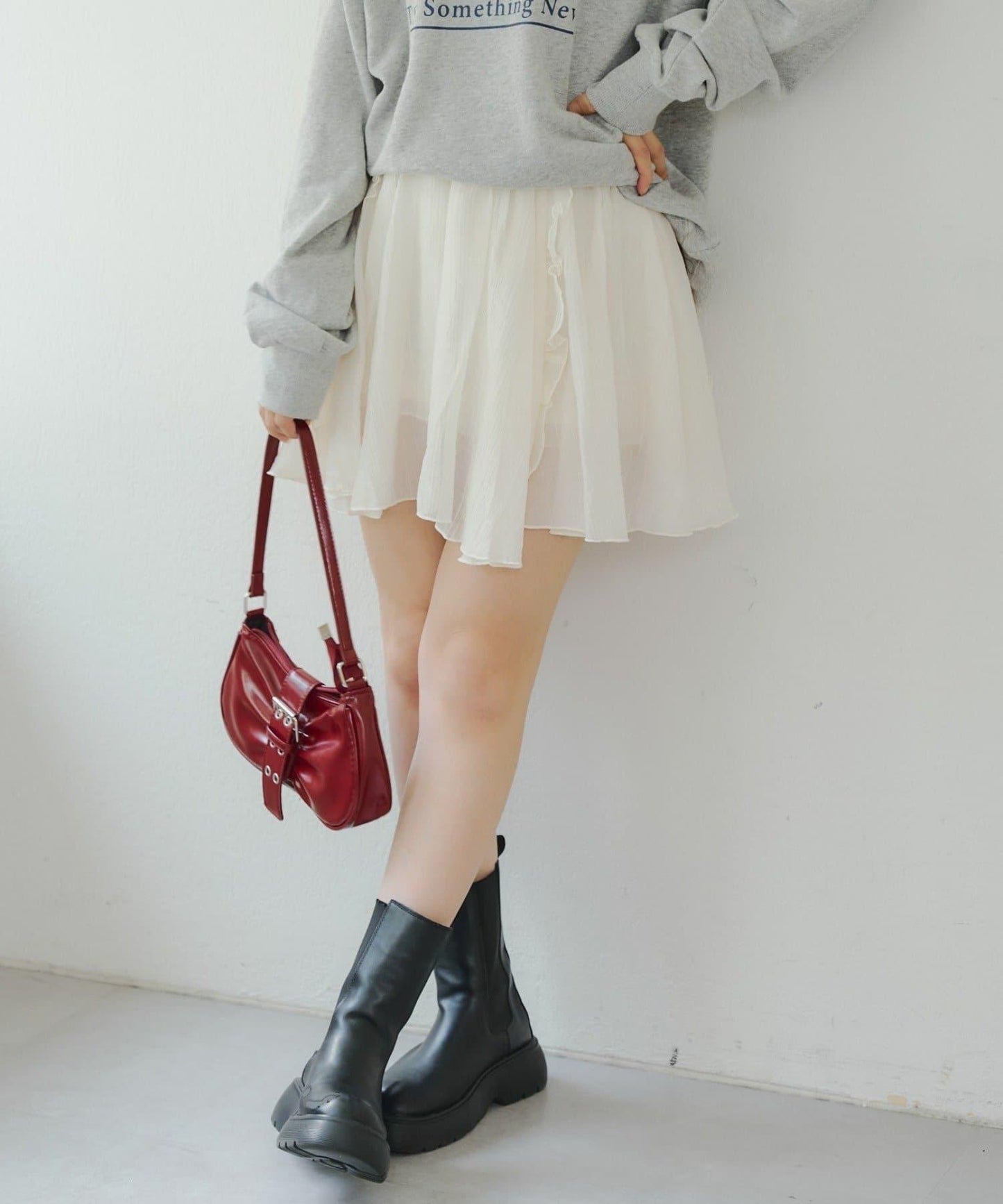 【RMAF】楊柳不規則下襬迷你裙