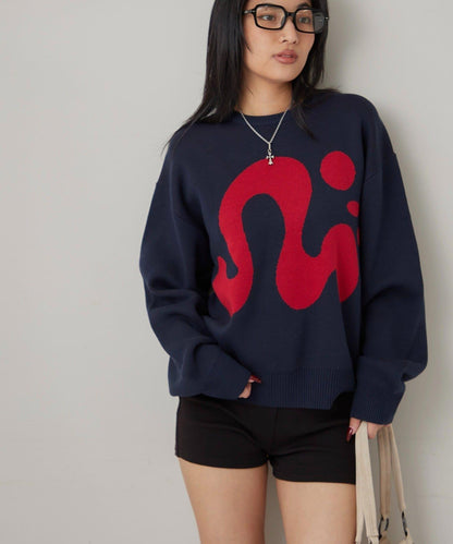 【COOPER】Mg標誌提花針織衫