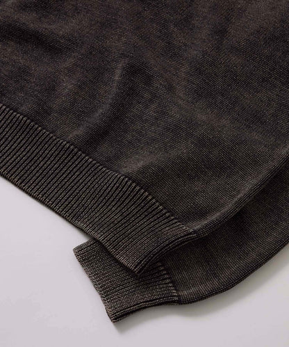 【KOOKY'N】水洗做舊亨利領針織衫