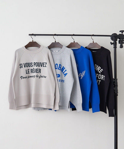 拼色LOGO衛衣風針織套頭衫