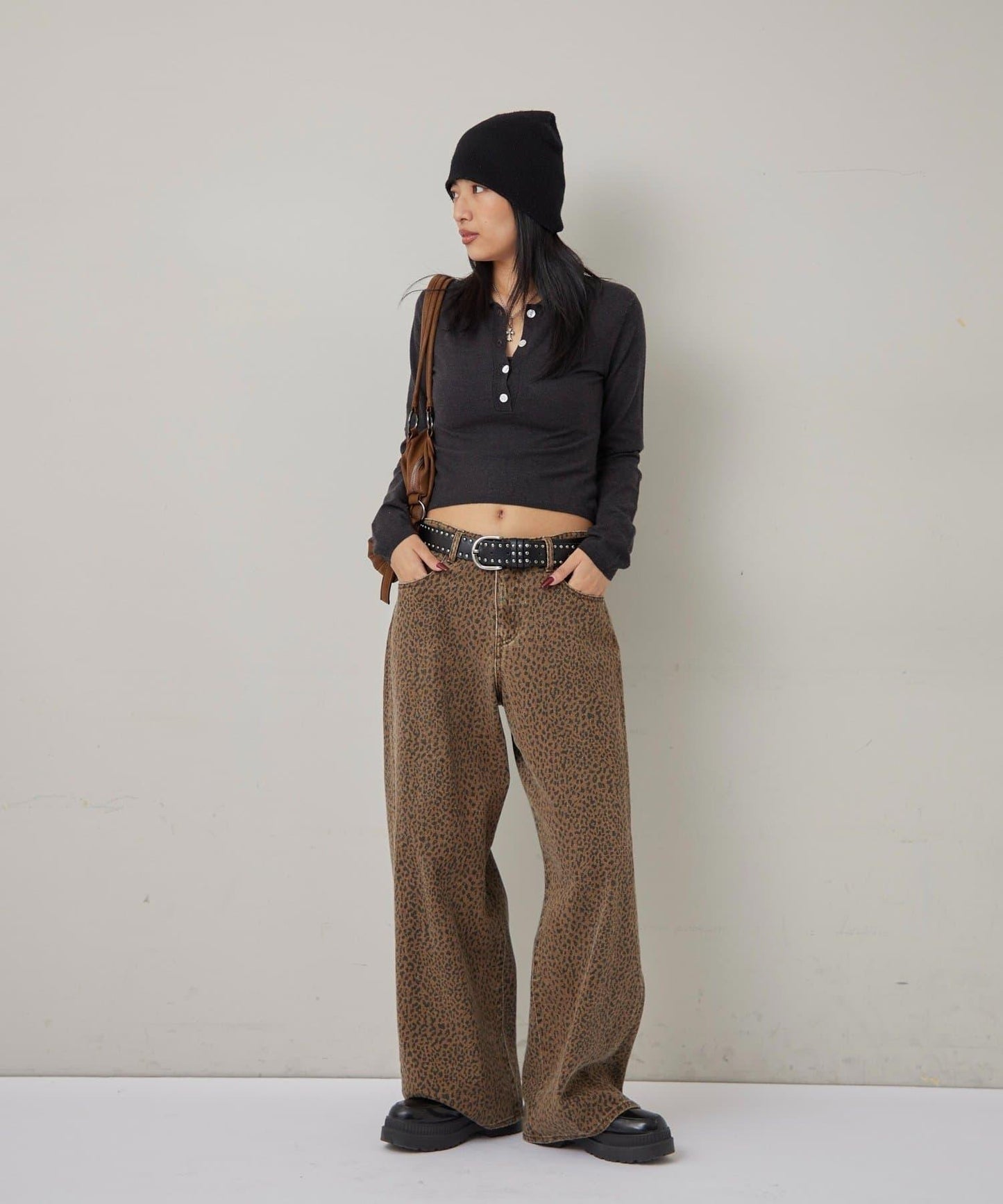 合身長袖針織POLO衫