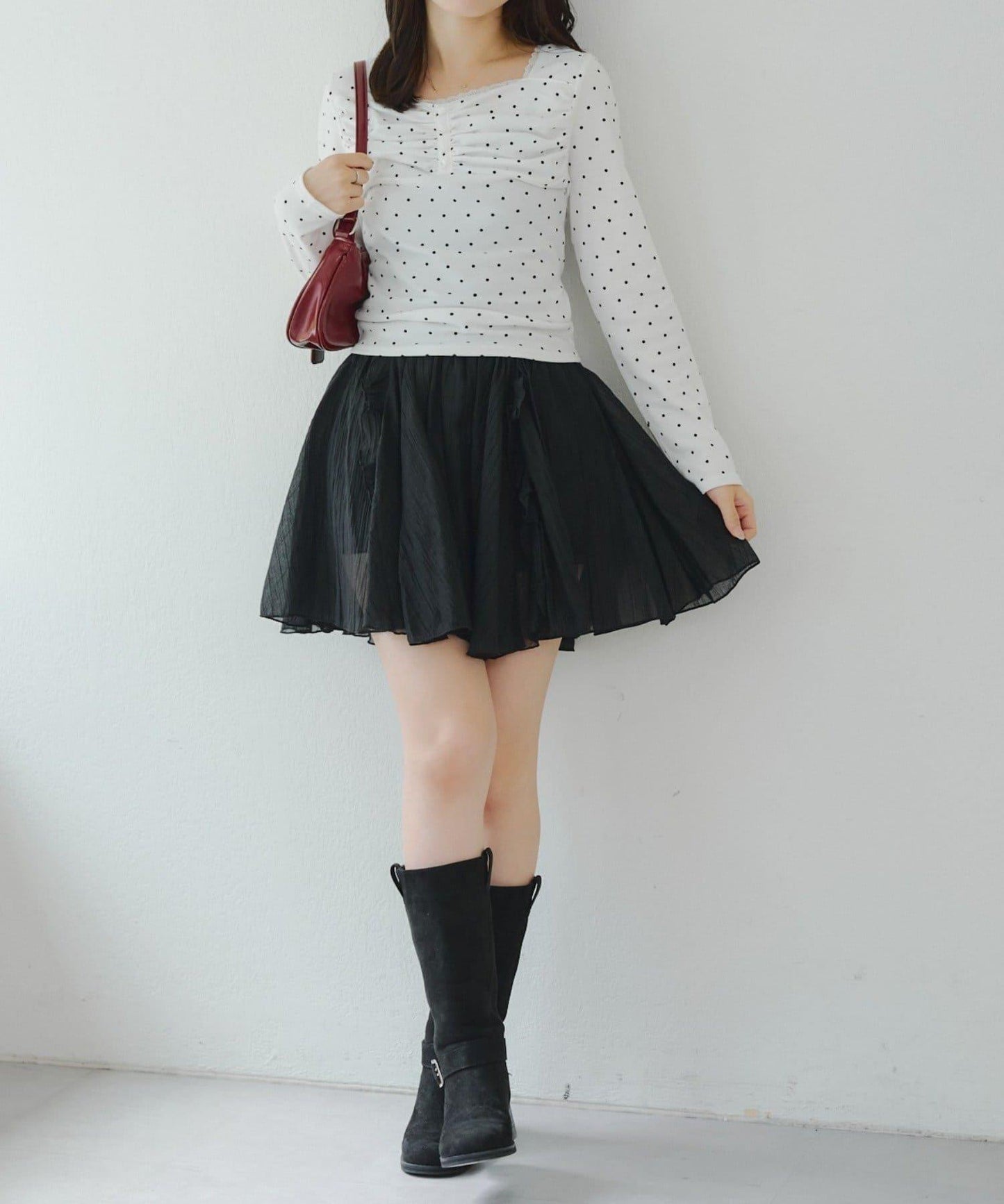 【RMAF】楊柳不規則下襬迷你裙