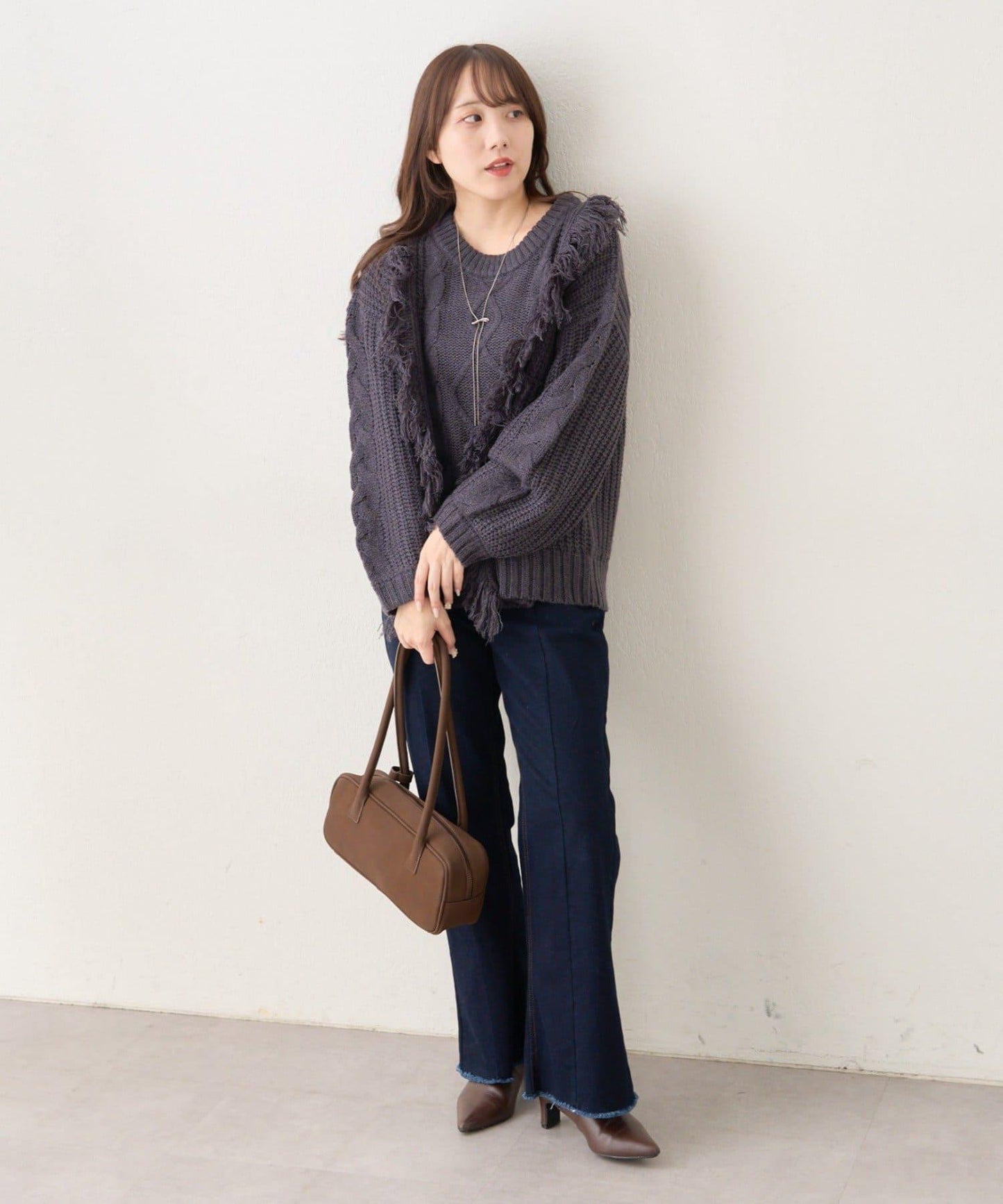 【NAO】流蘇編織針織套頭衫