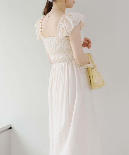 【RMAF】褶皺荷葉邊收腰連衣裙