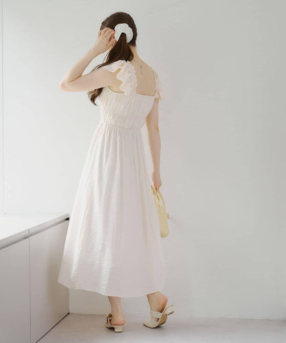 【RMAF】褶皺荷葉邊收腰連衣裙