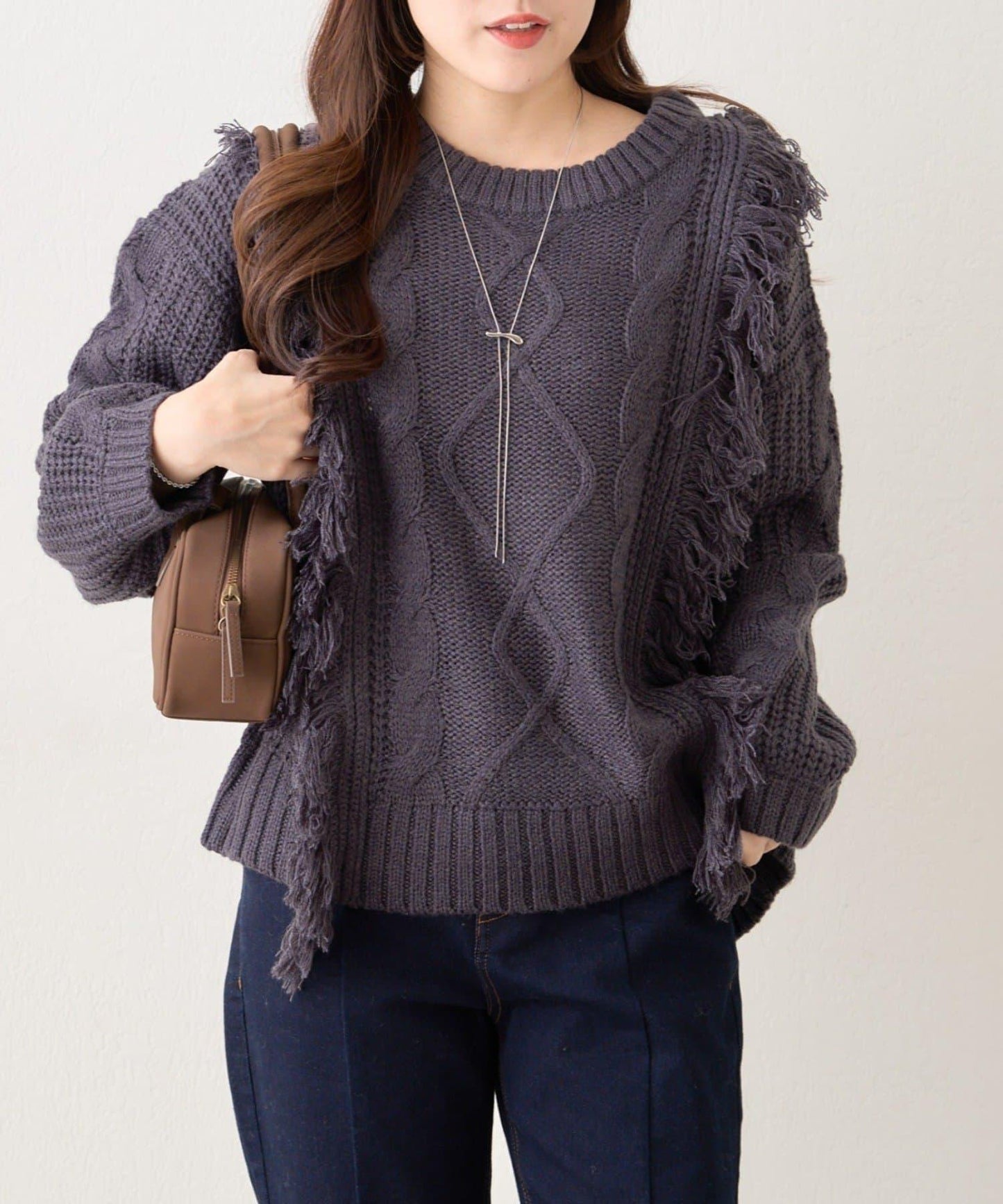 【NAO】流蘇編織針織套頭衫