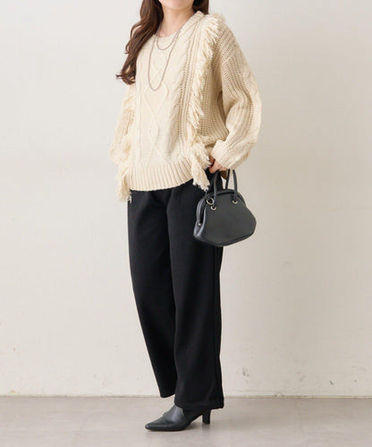 【NAO】流蘇編織針織套頭衫
