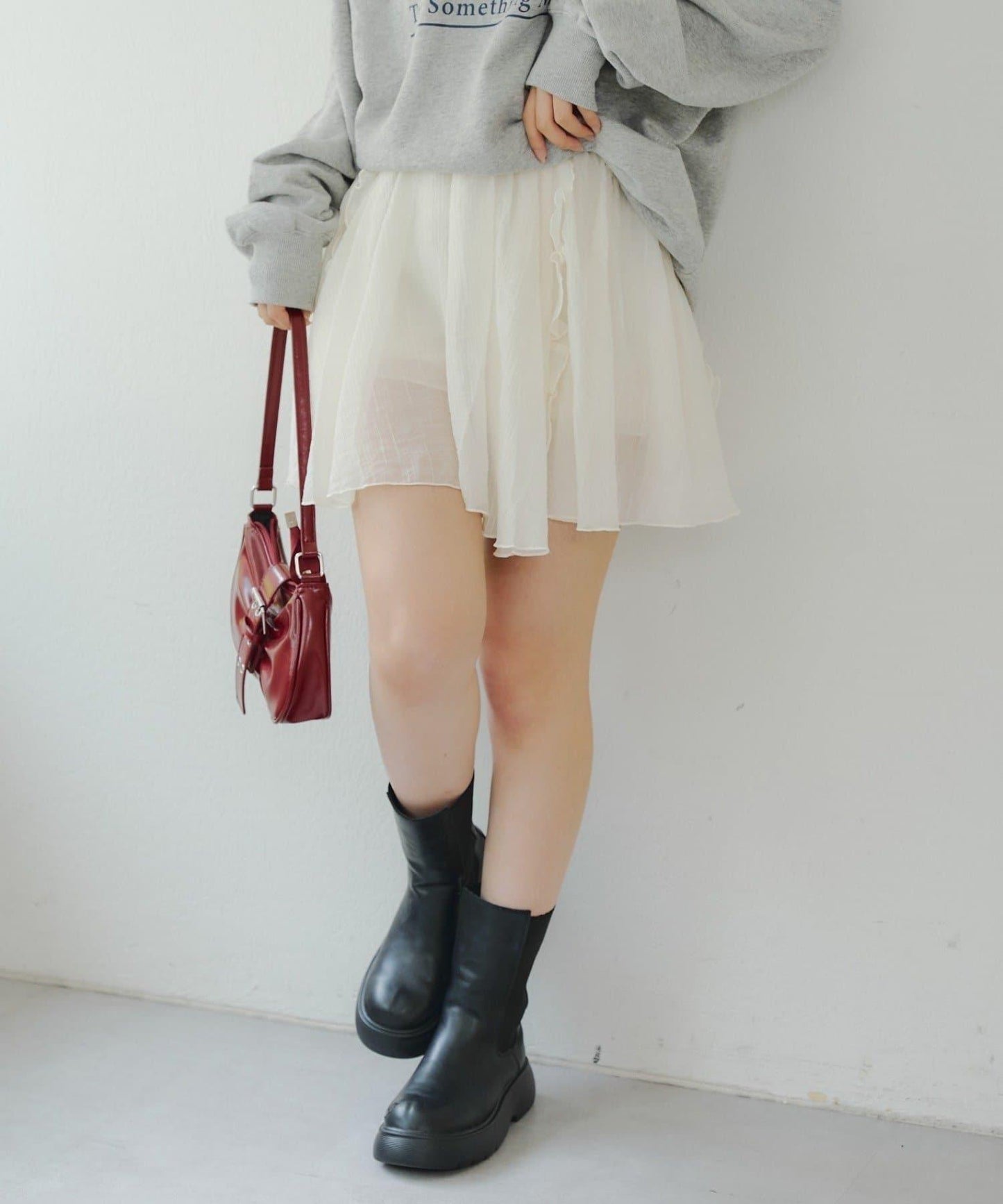 【RMAF】楊柳不規則下襬迷你裙