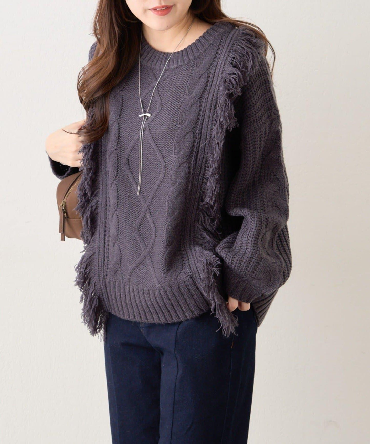 【NAO】流蘇編織針織套頭衫