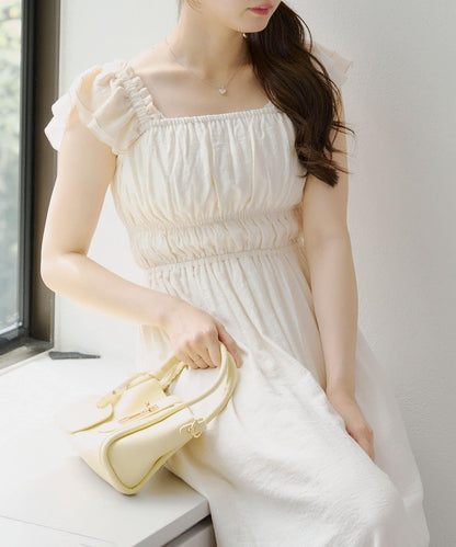 【RMAF】褶皺荷葉邊收腰連衣裙