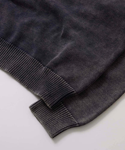 【KOOKY'N】水洗做舊亨利領針織衫