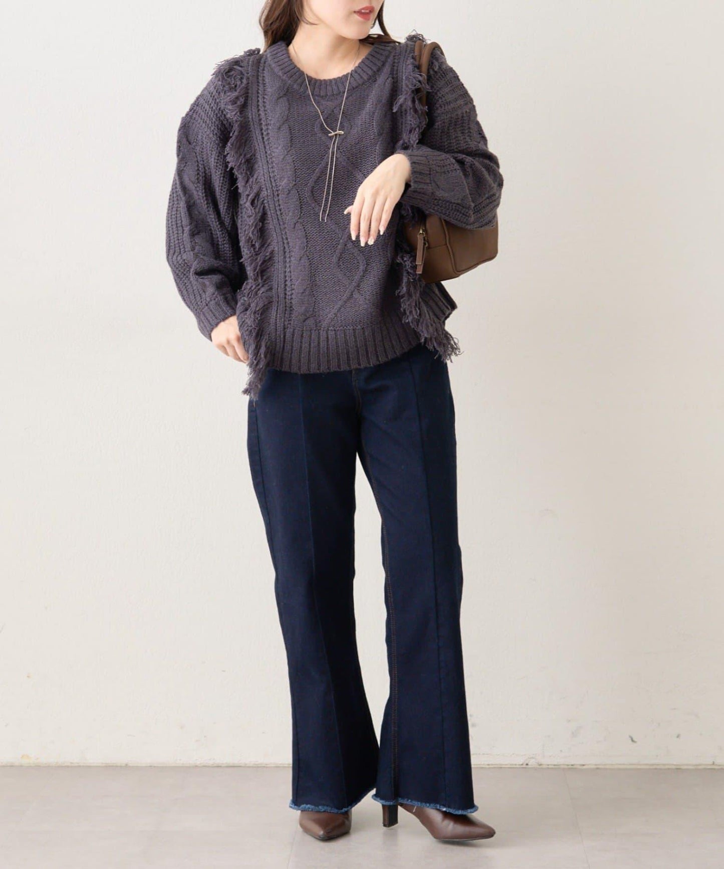 【NAO】流蘇編織針織套頭衫