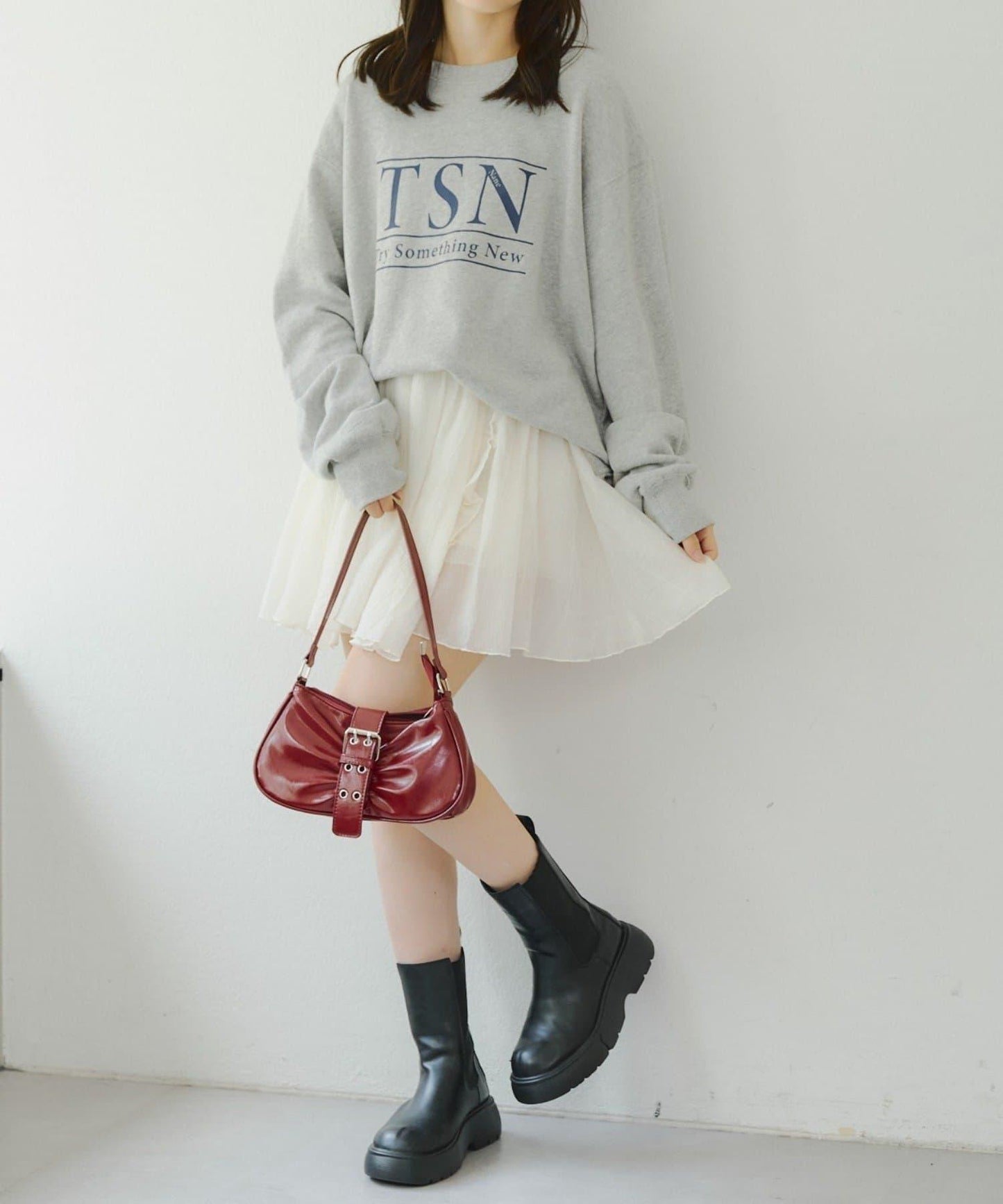 【RMAF】楊柳不規則下襬迷你裙