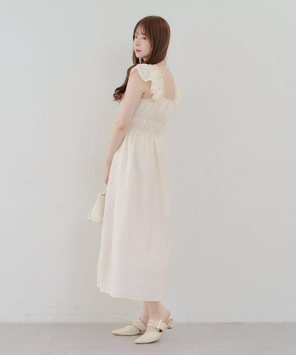 【RMAF】褶皺荷葉邊收腰連衣裙