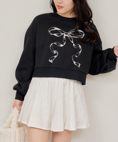 【RMAF】蝴蝶結印花短款衛衣