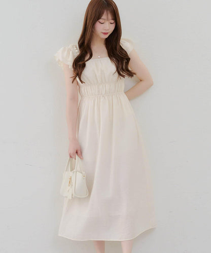 【RMAF】褶皺荷葉邊收腰連衣裙