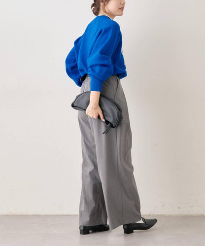 拼色LOGO衛衣風針織套頭衫